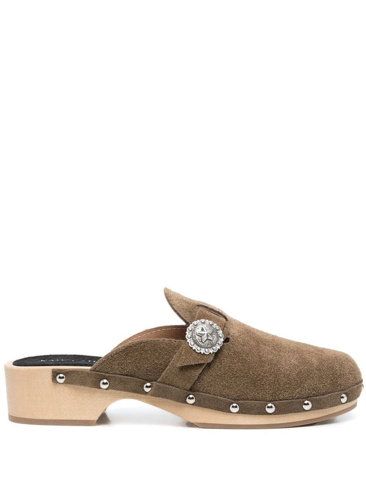 Allegra suede clogs