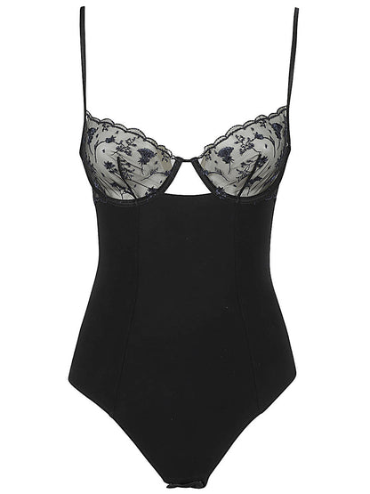 Midnight botanica underwired bodysuit