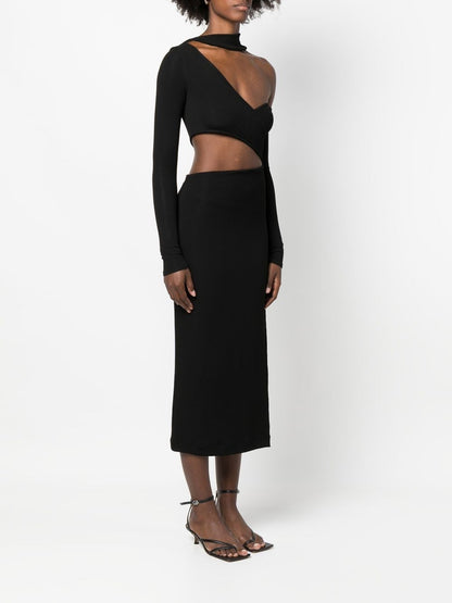 Off-shoulder midi dress