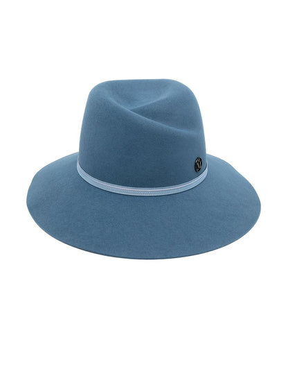 Virginie silk ribbon on felt fedora hat