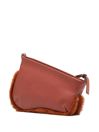 Mini curve bag leather shoulder bag