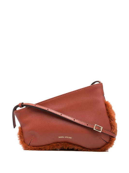 Mini curve bag leather shoulder bag