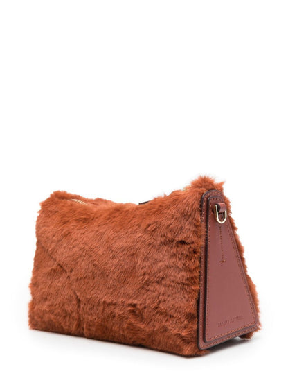 Mini prism faux fur shoulder bag