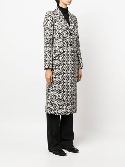 Moon jacquard tailored coat