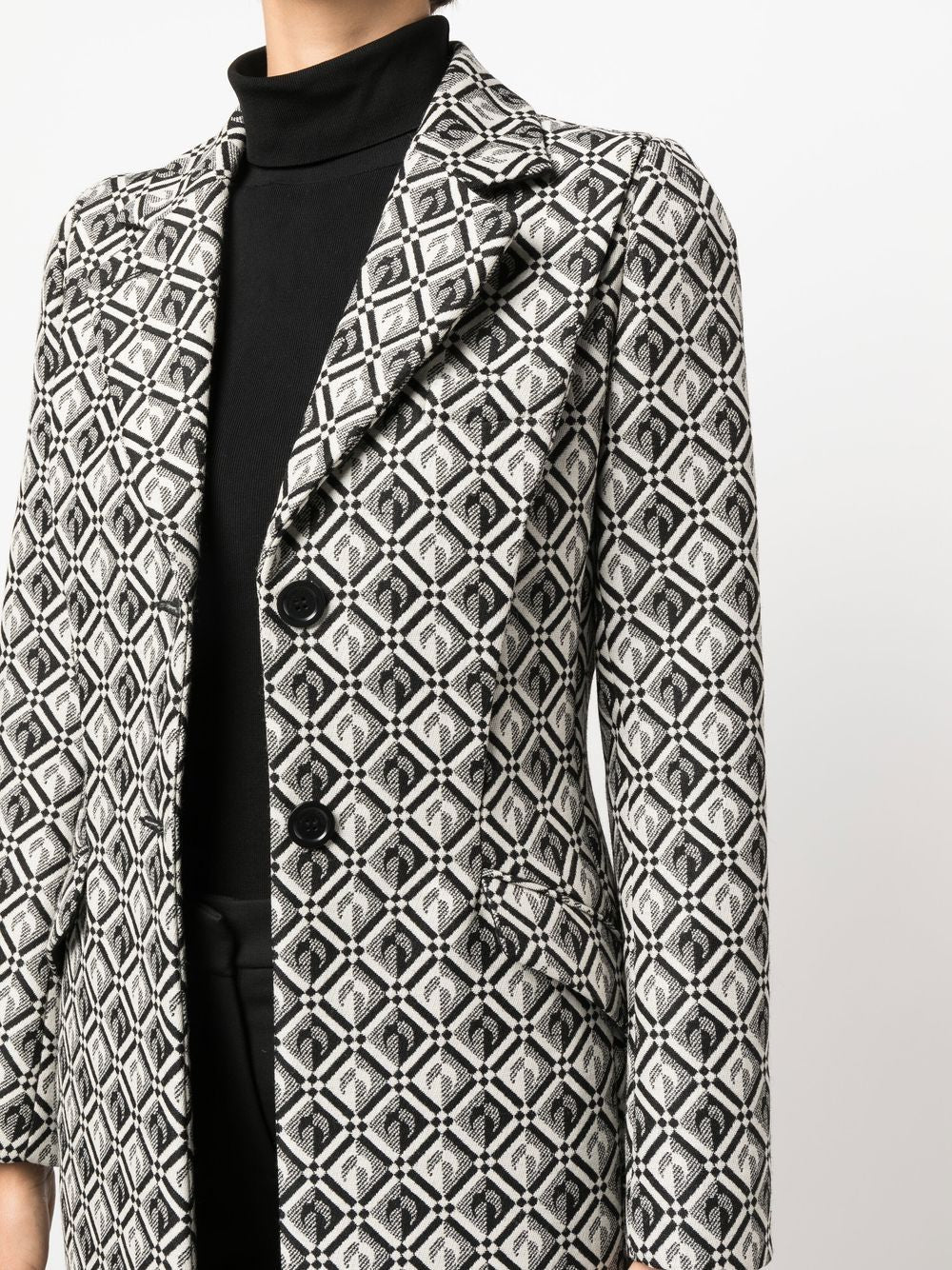 Moon jacquard tailored coat