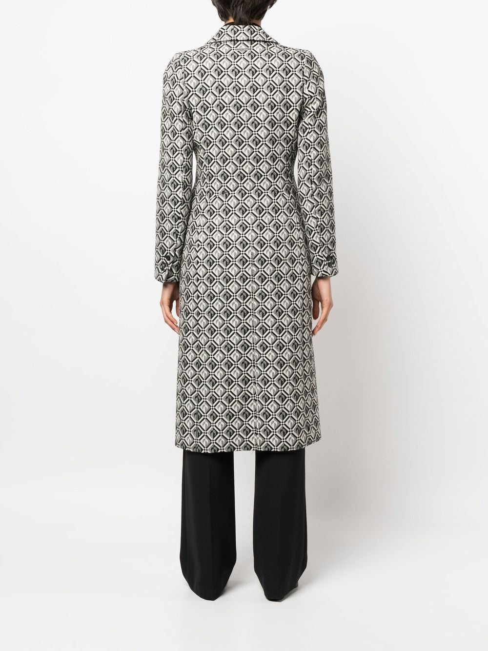 Moon jacquard tailored coat