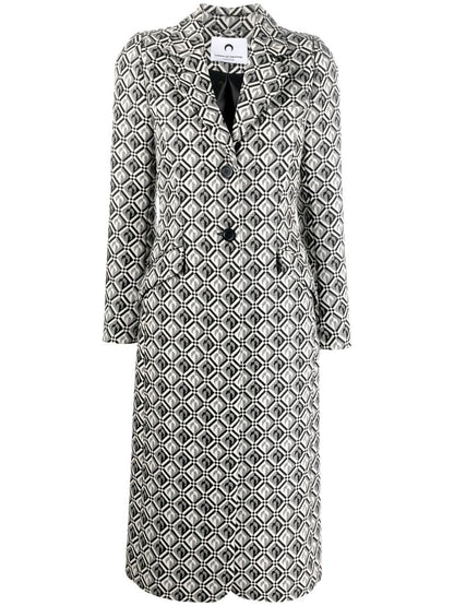 Moon jacquard tailored coat