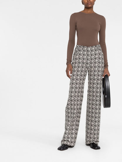 Moon jacquard tailored trousers