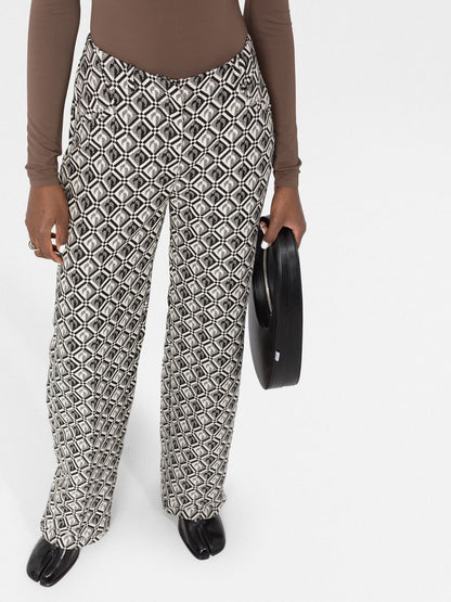 Moon jacquard tailored trousers