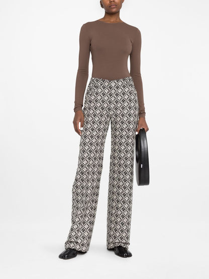 Moon jacquard tailored trousers