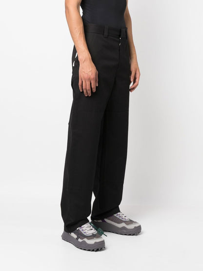 Diagonal pocket carpenter pants