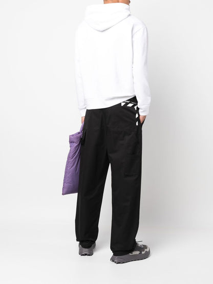 Diagonal pocket carpenter pants