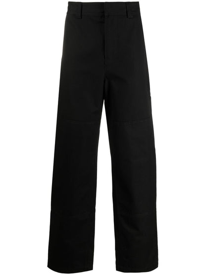 Diagonal pocket carpenter pants