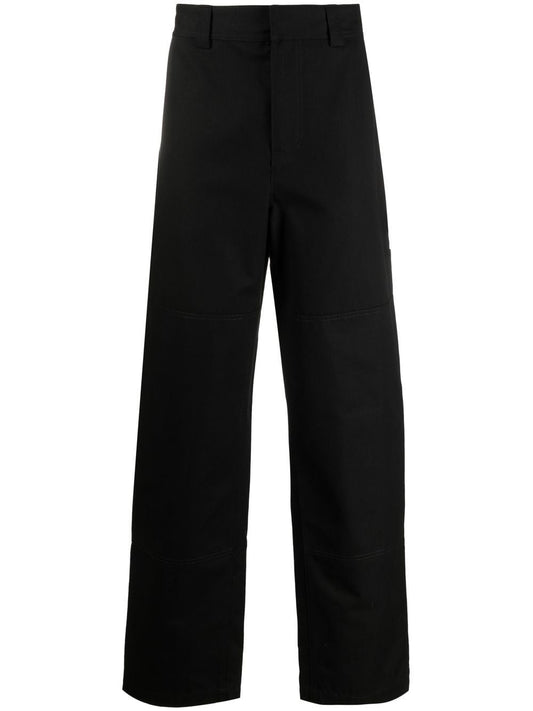 Diagonal pocket carpenter pants