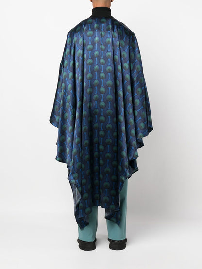 Printed silk kaftan