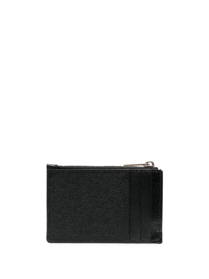 Leather zipped card case