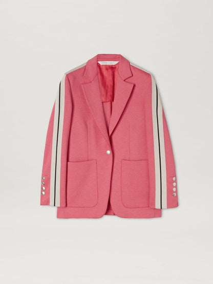 Cotton blend track blazer