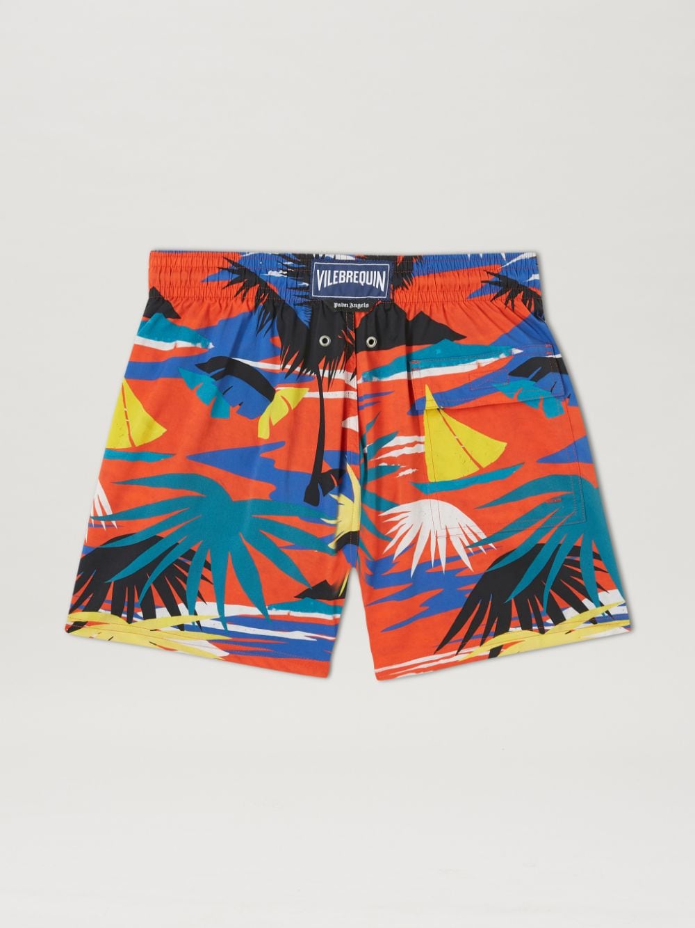 Hawaiian print swim shorts