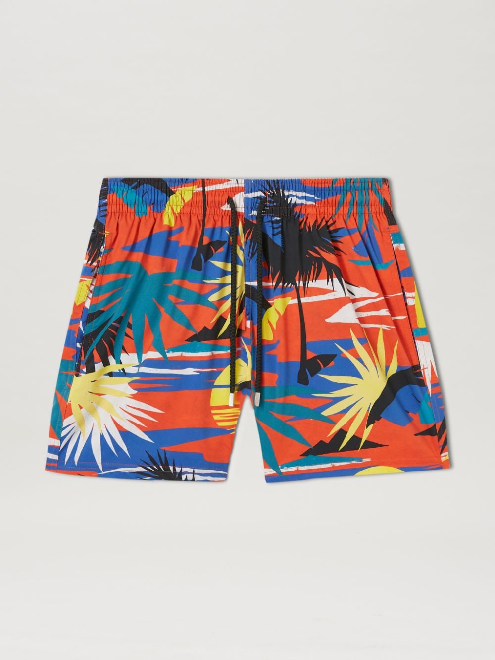 Hawaiian print swim shorts