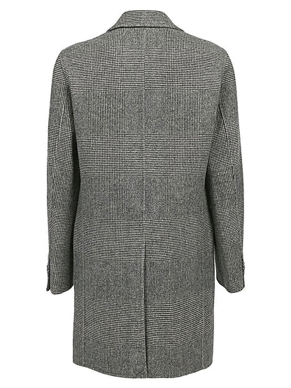 Wool blend double breasted coat