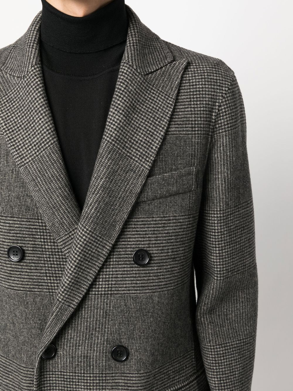 Wool blend double breasted coat