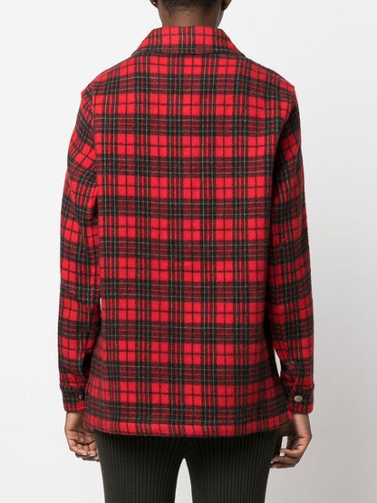 Checked wool shirt