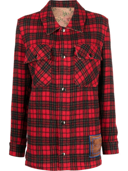 Checked wool shirt