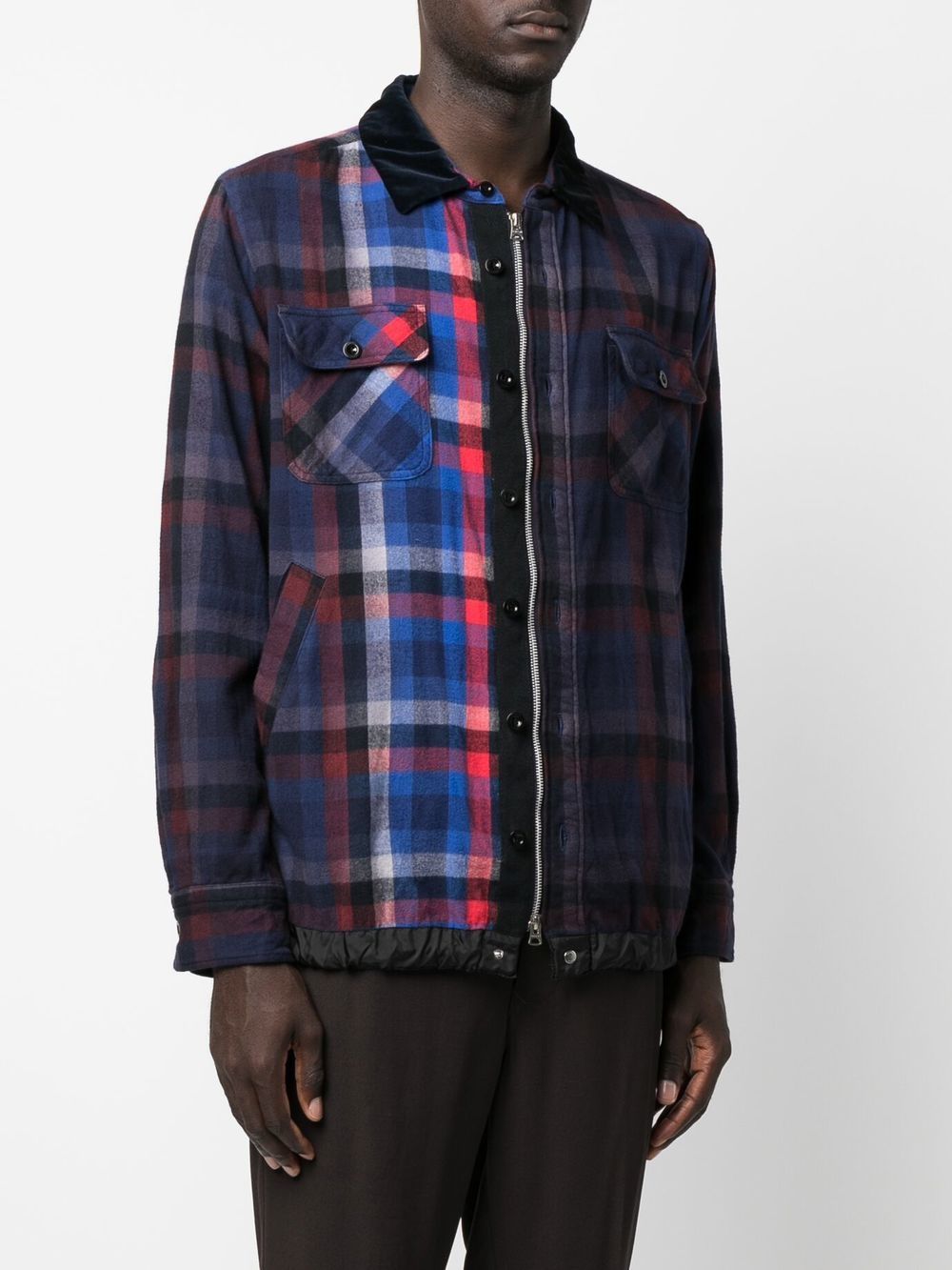 Checked fleece shirt