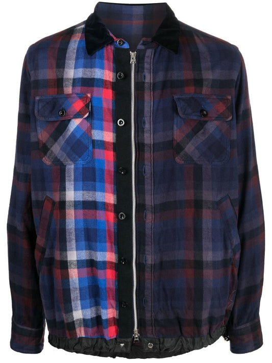 Checked fleece shirt