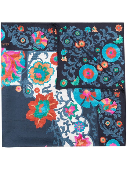 Printed silk foulard