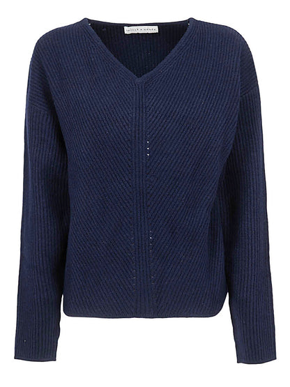 V-neck wool sweater