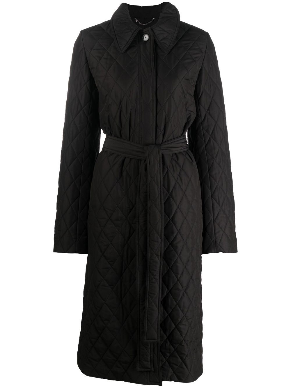 Light quilted trench coat