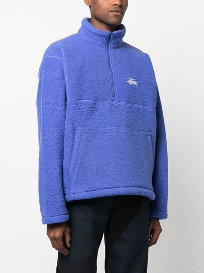 Half zip mock neck sweatshirt