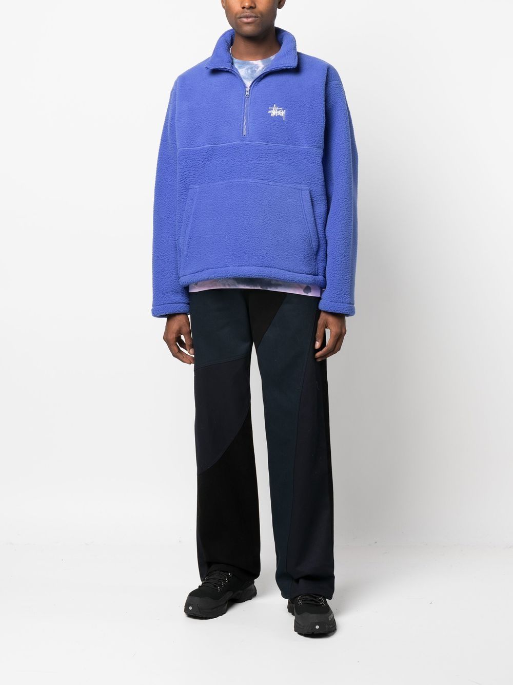 Half zip mock neck sweatshirt