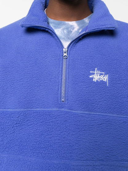 Half zip mock neck sweatshirt