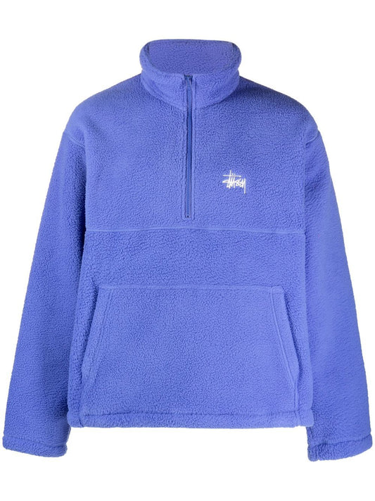 Half zip mock neck sweatshirt