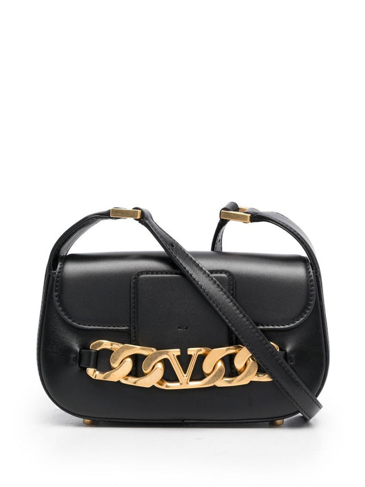 Vlogo chain small leather shoulder bag