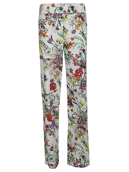 Printed cotton trousers