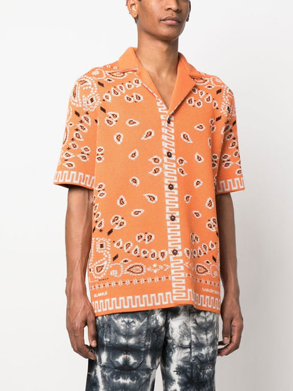 Bandana print cotton shirt