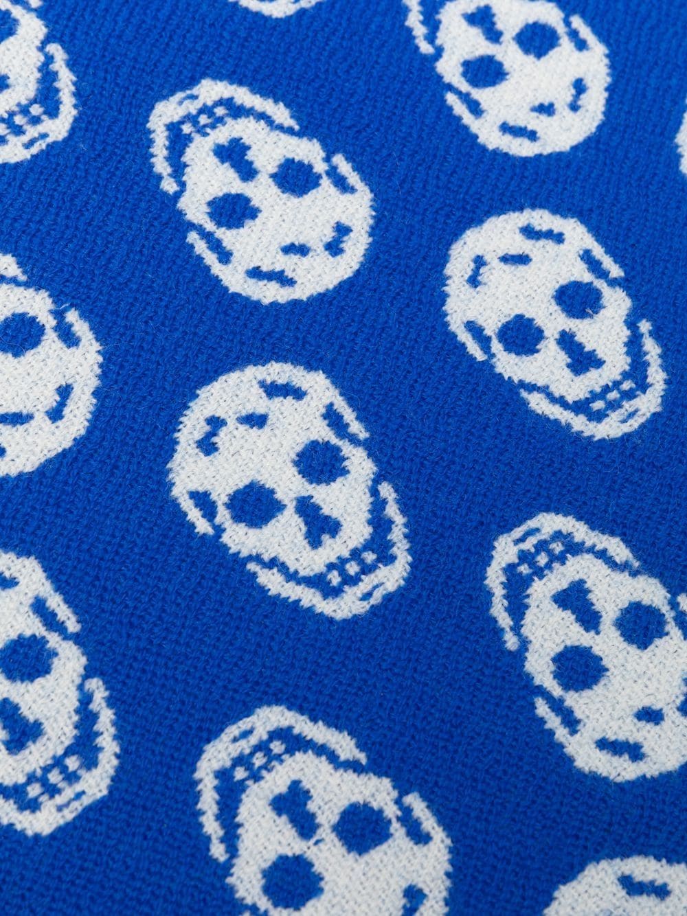 Skull double- face wool scarf