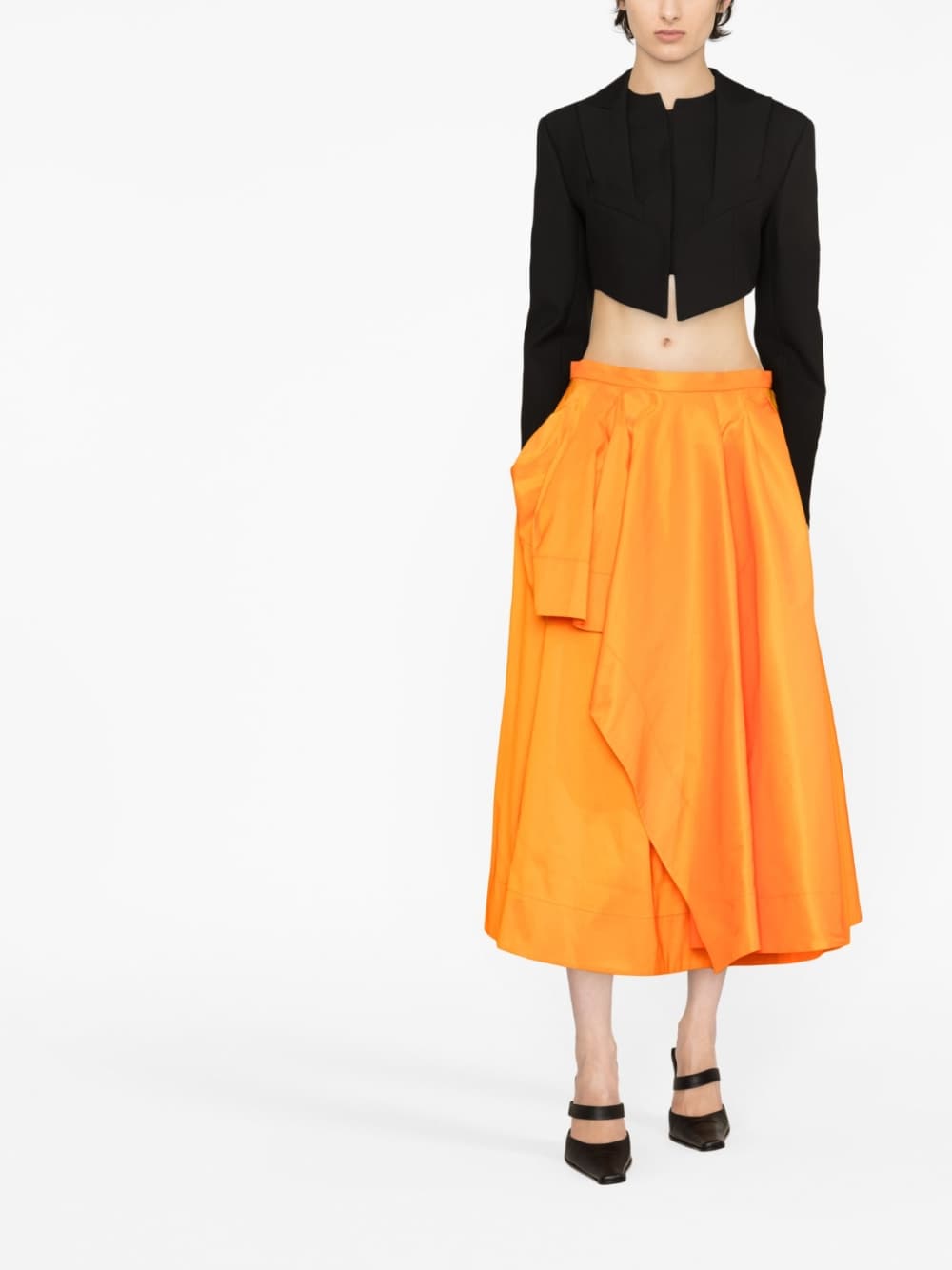 A-line midi skirt