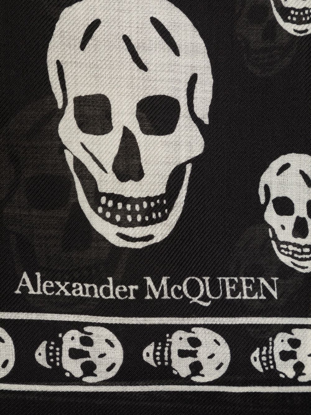 Biker skull wool scarf