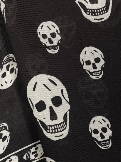 Biker skull wool scarf