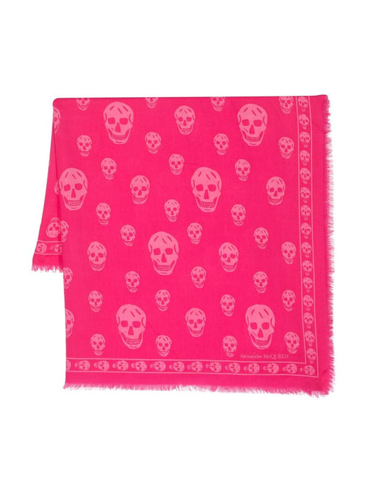 Biker skull wool scarf