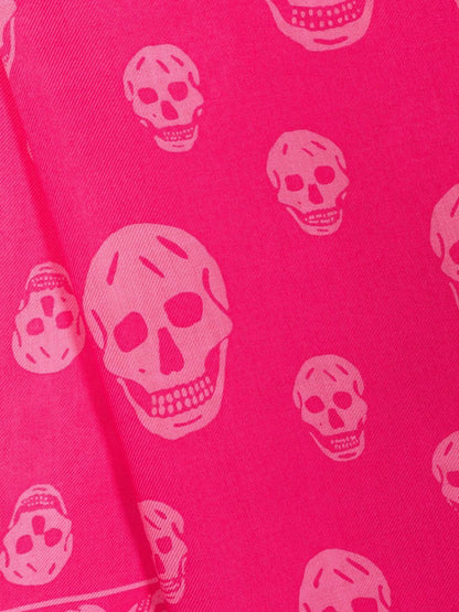 Biker skull wool scarf