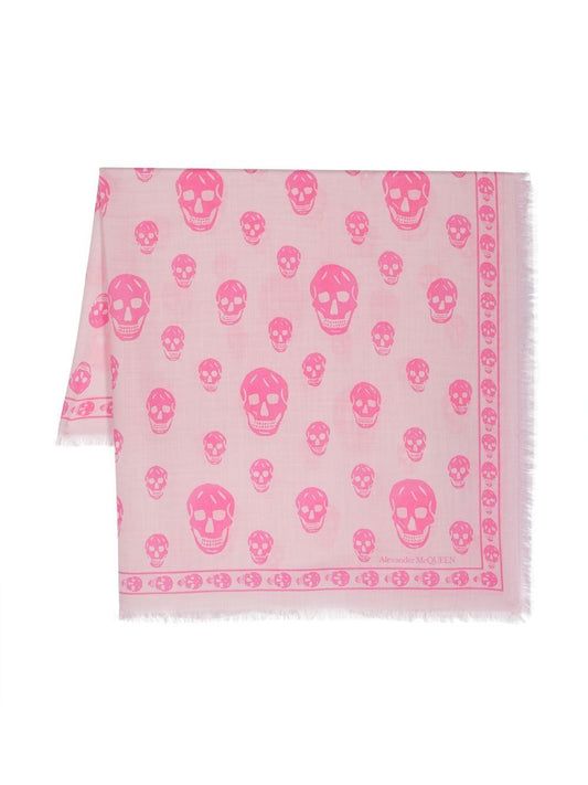 Biker skull wool scarf