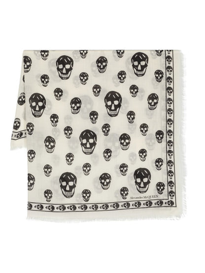 Biker skull wool scarf