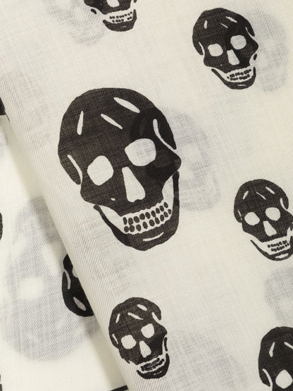 Biker skull wool scarf