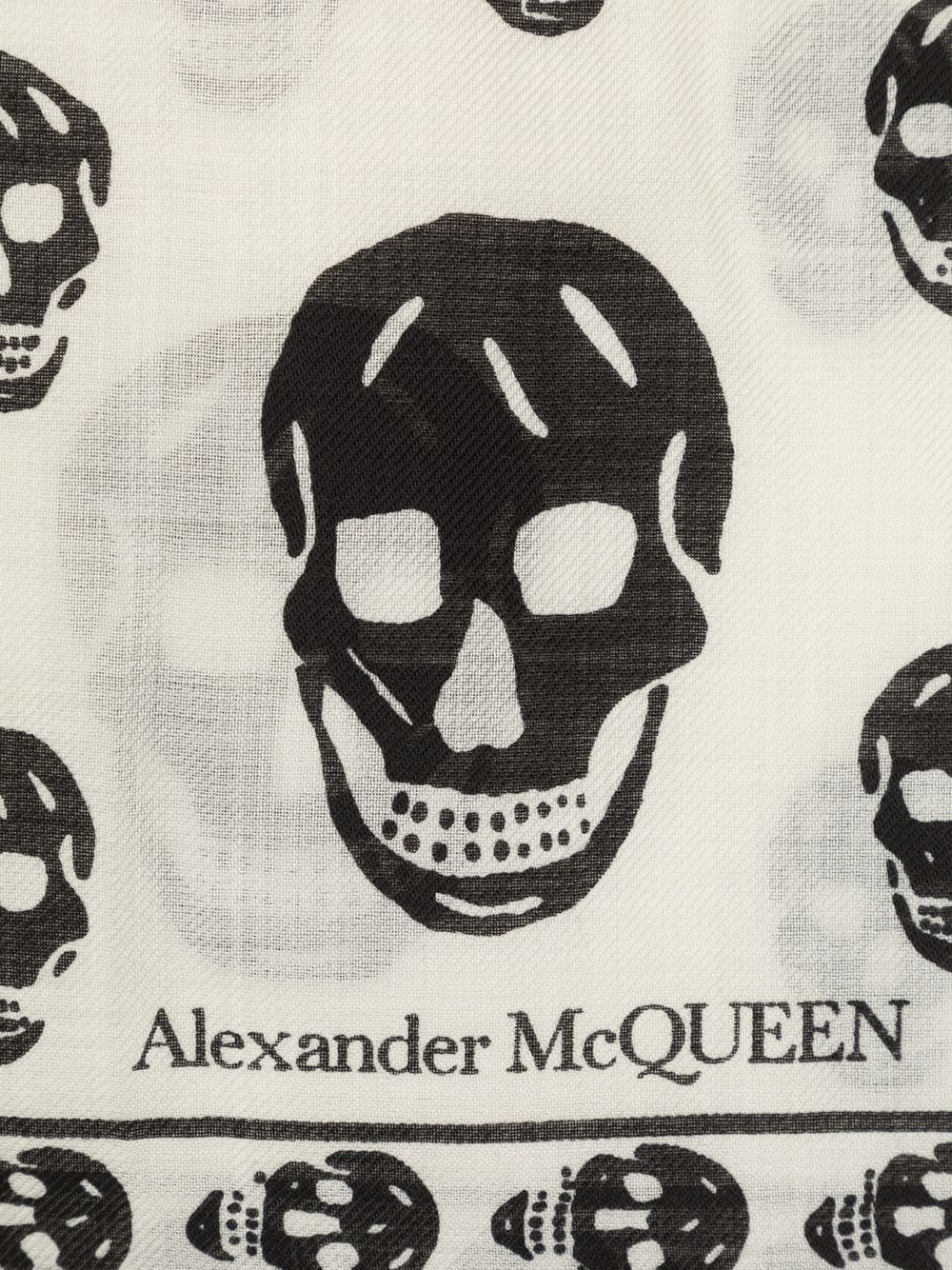 Biker skull wool scarf