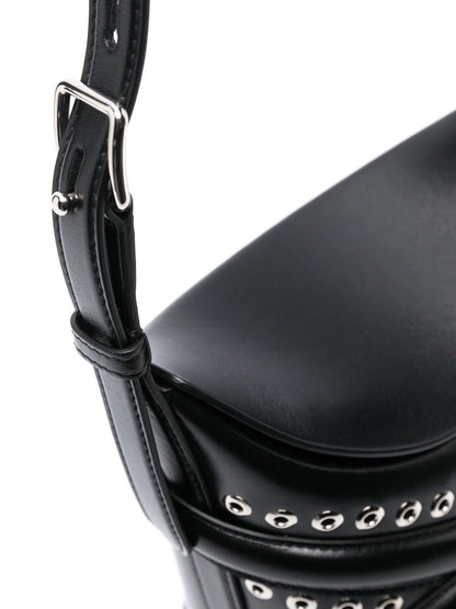 The curve leather bucket bag